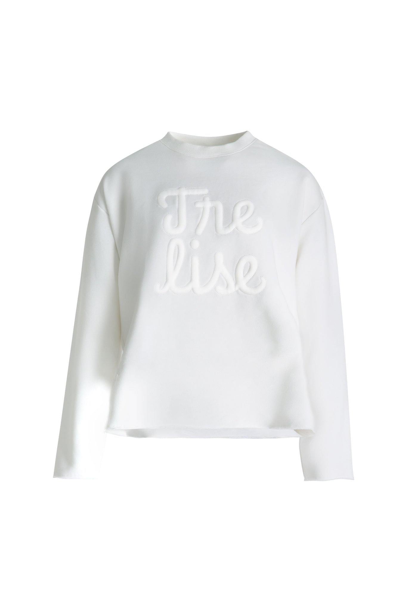 Emboss Lady Sweatshirt White