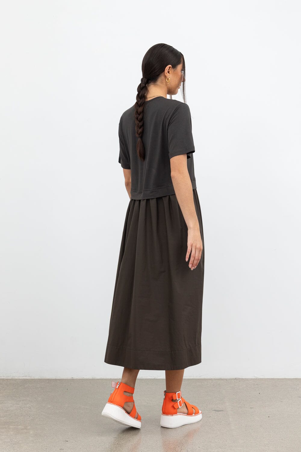 That Way Dress Olive/Black Trim