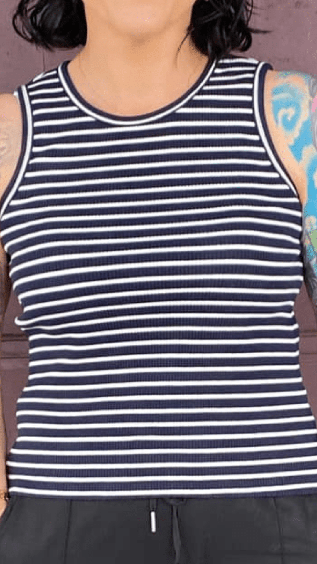 RACHEL TANK NAVY / WHITE