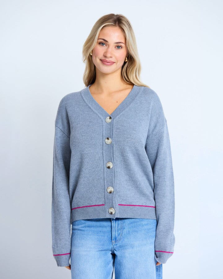 Academy Cardigan Grey Marle