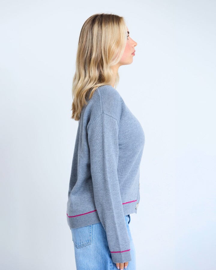 Academy Cardigan Grey Marle