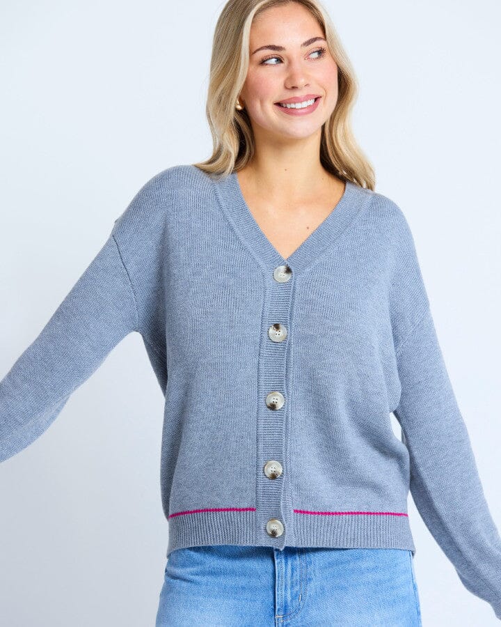 Academy Cardigan Grey Marle