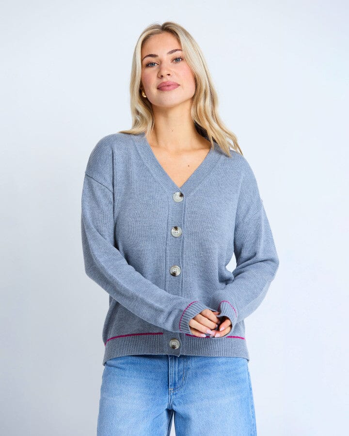 Academy Cardigan Grey Marle
