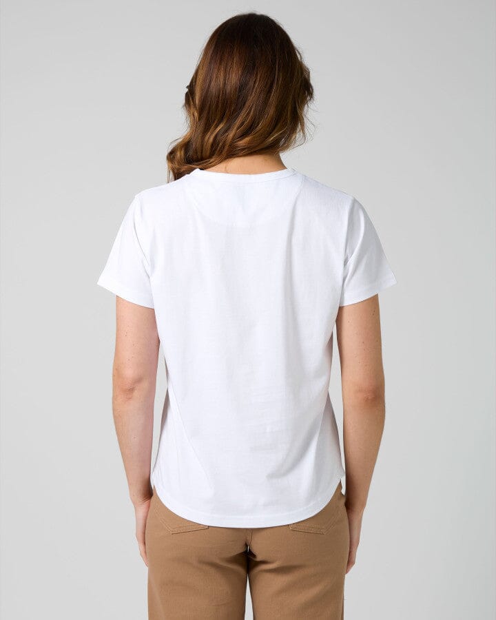 Ace Tee Leopard Cross White
