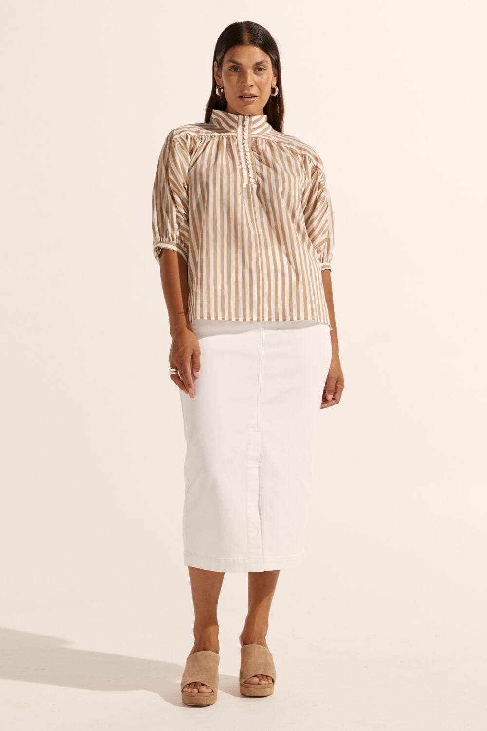 Adage Top Flax Stripe