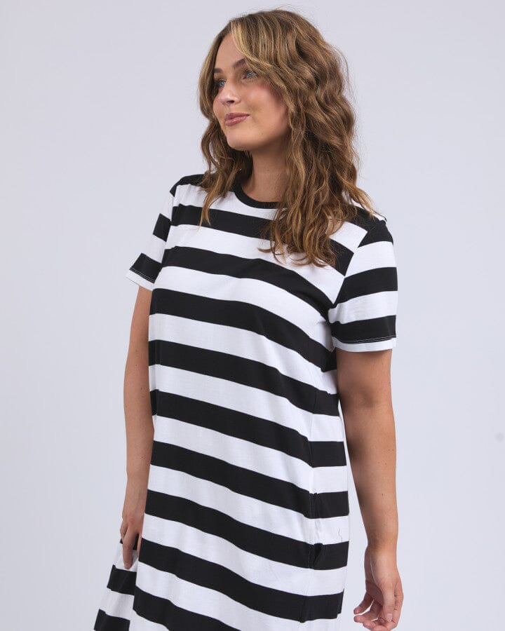 Adira Dress Stripe Black