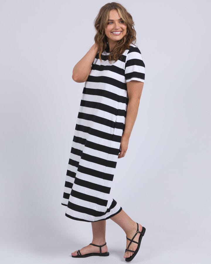 Adira Dress Stripe Black
