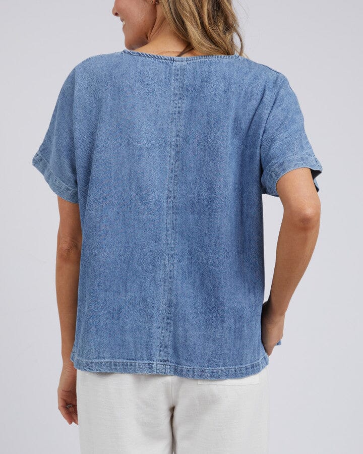 ANDY DENIM S/S TEE LIGHT BLUE WASH