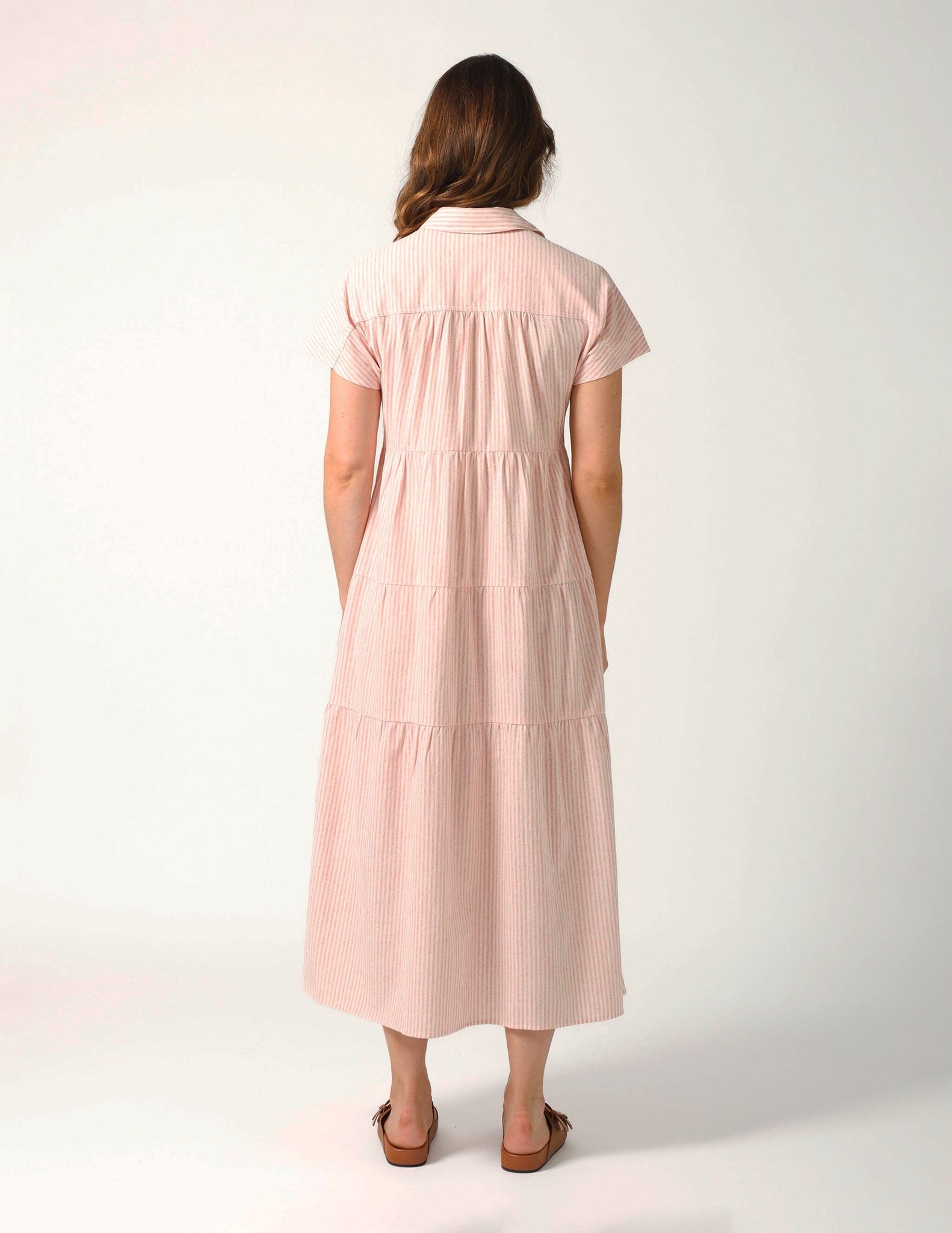Antonia Dress Rose Stripe