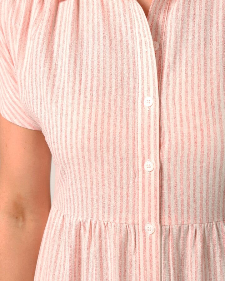 Antonia Dress Rose Stripe