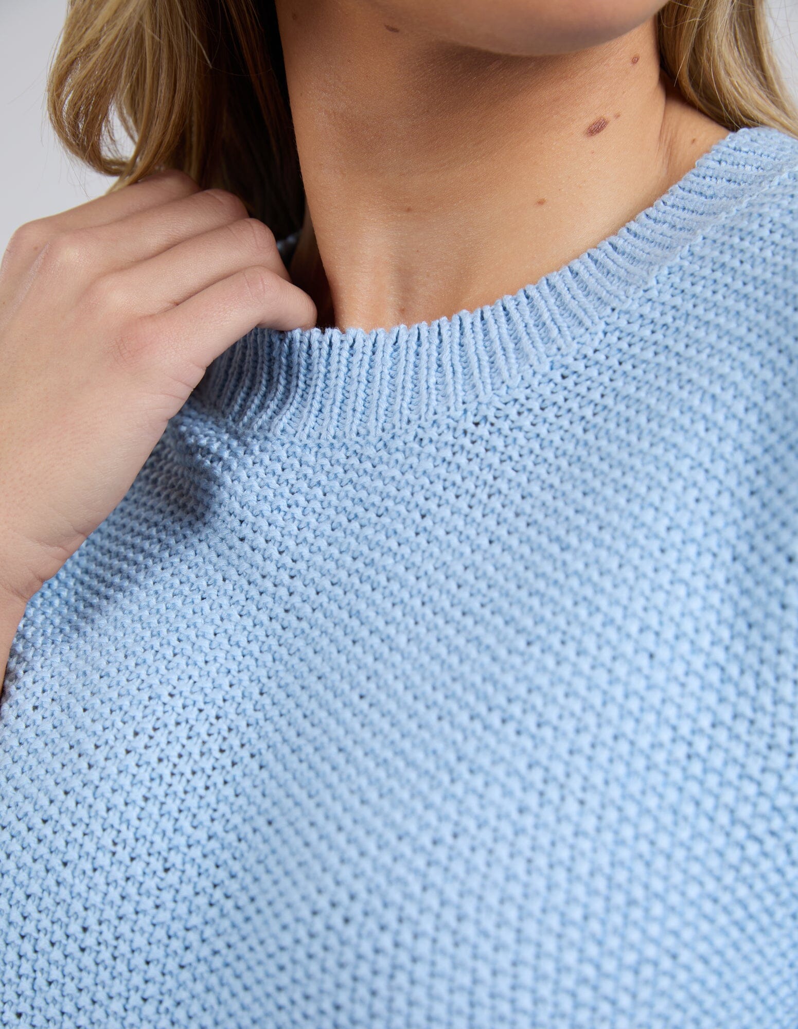 Blair Short Sleeve Knit Light Blue