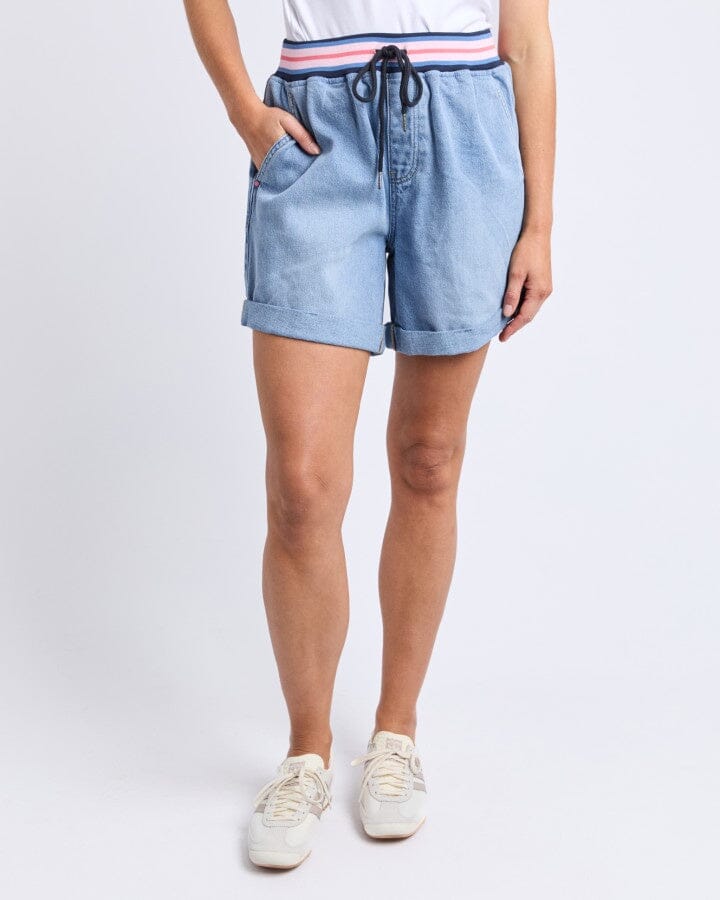 Bodhi Denim Short Mid Blue Wash