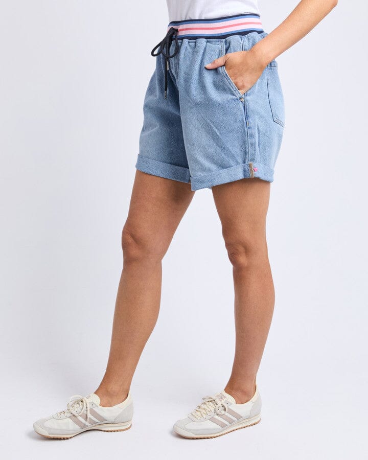 Bodhi Denim Short Mid Blue Wash
