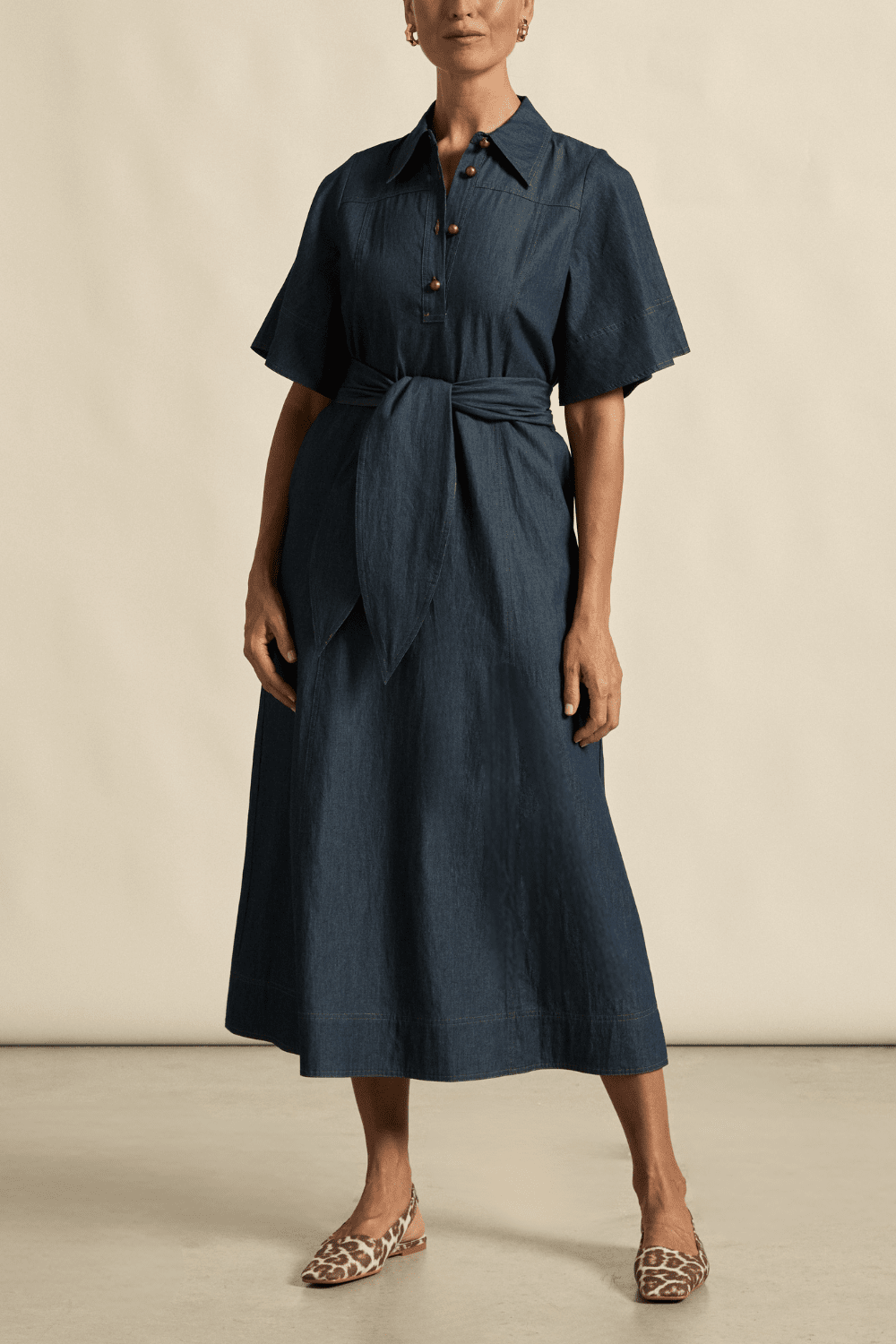 Cameo Dress Dark Chambray