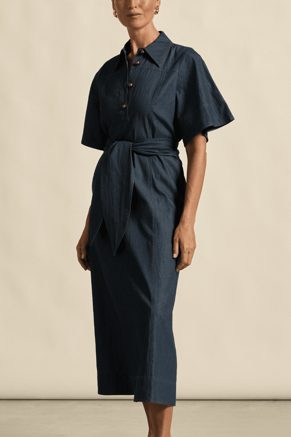 Cameo Dress Dark Chambray
