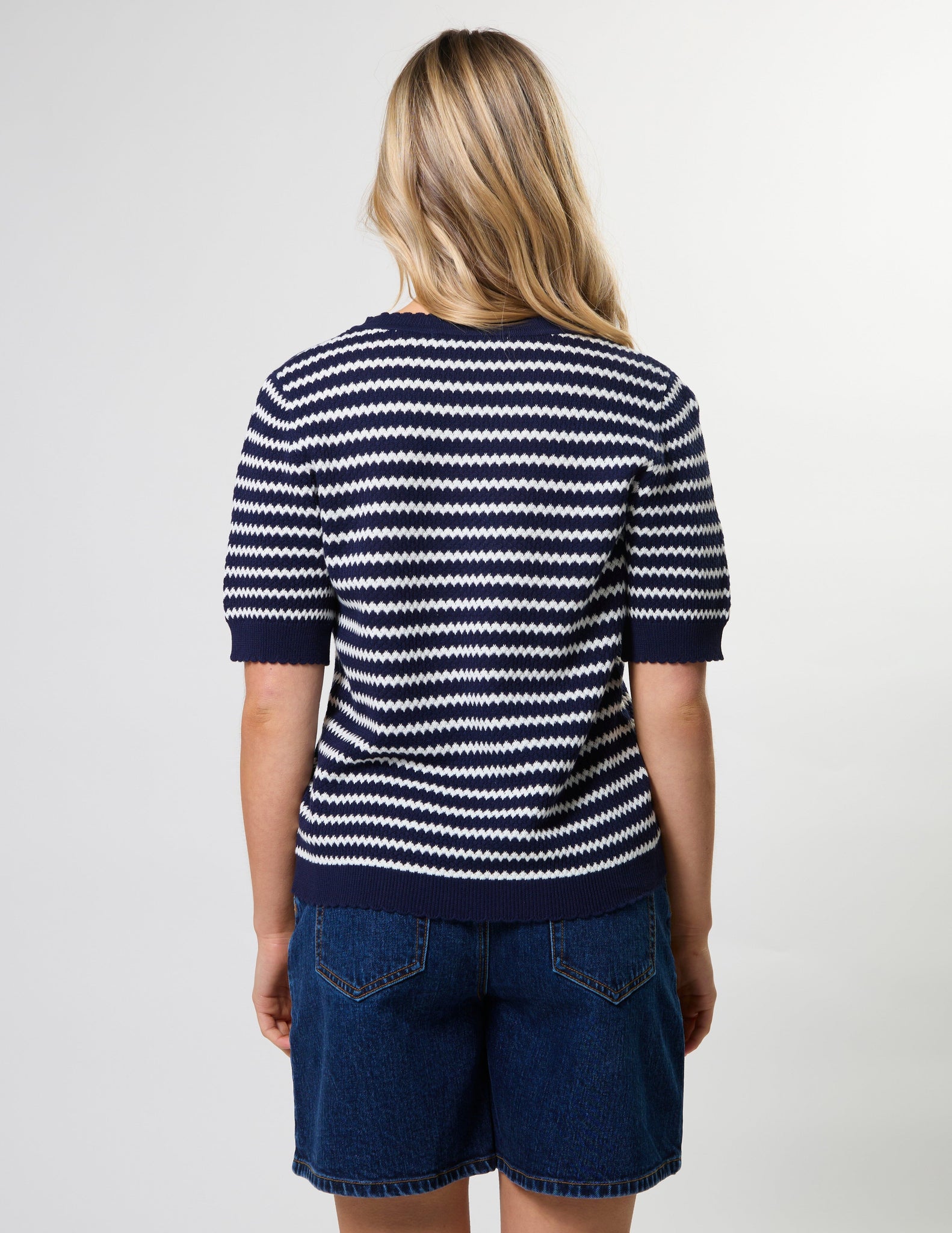 Charly Knit Navy/White Stripe