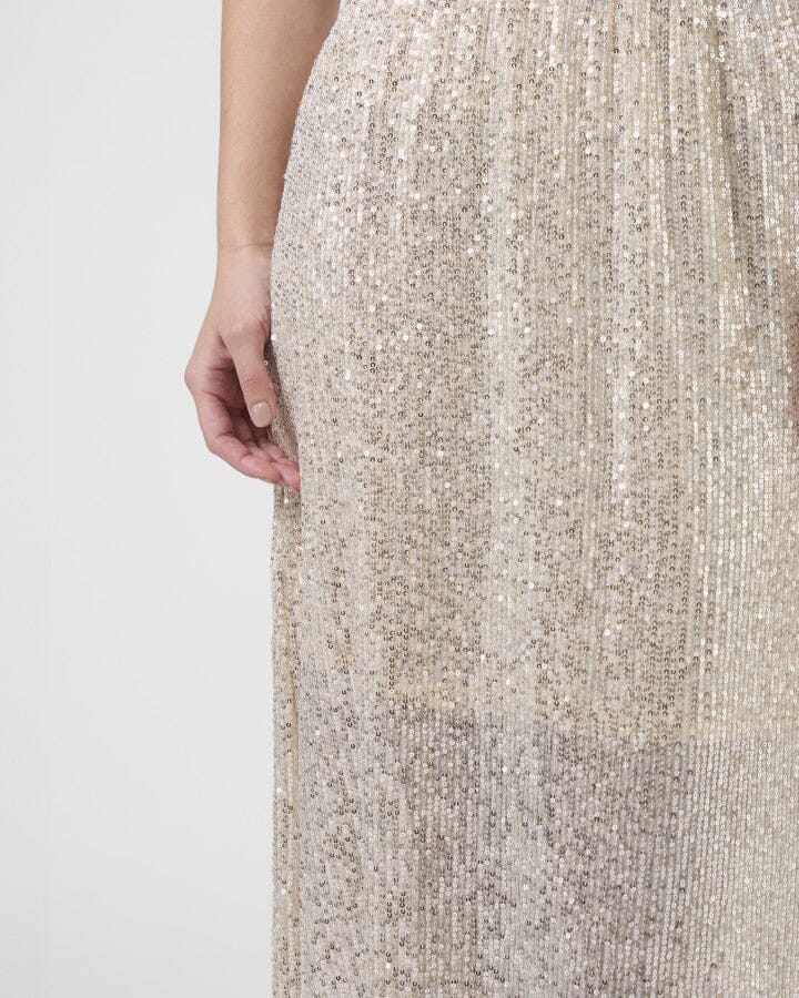 Crystal Skirt Champagne Sequins