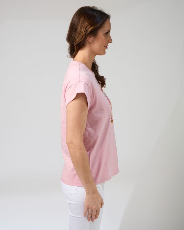 Cuff Tee Jardin Tile Mauve