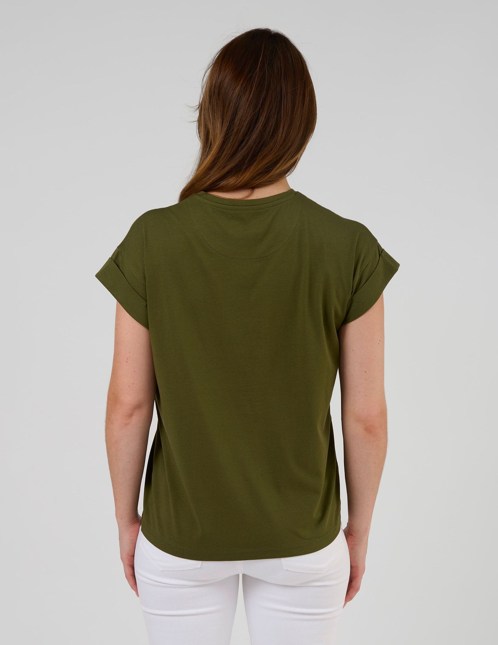 Cuff Tee Palm Khaki