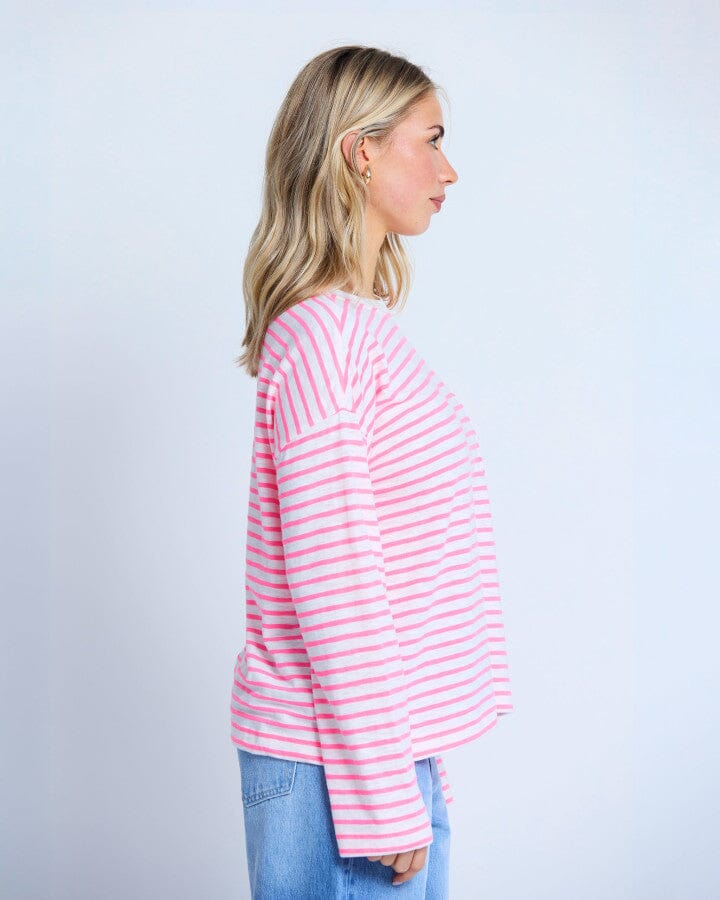 Drop Shoulder Tee Electric Candy
