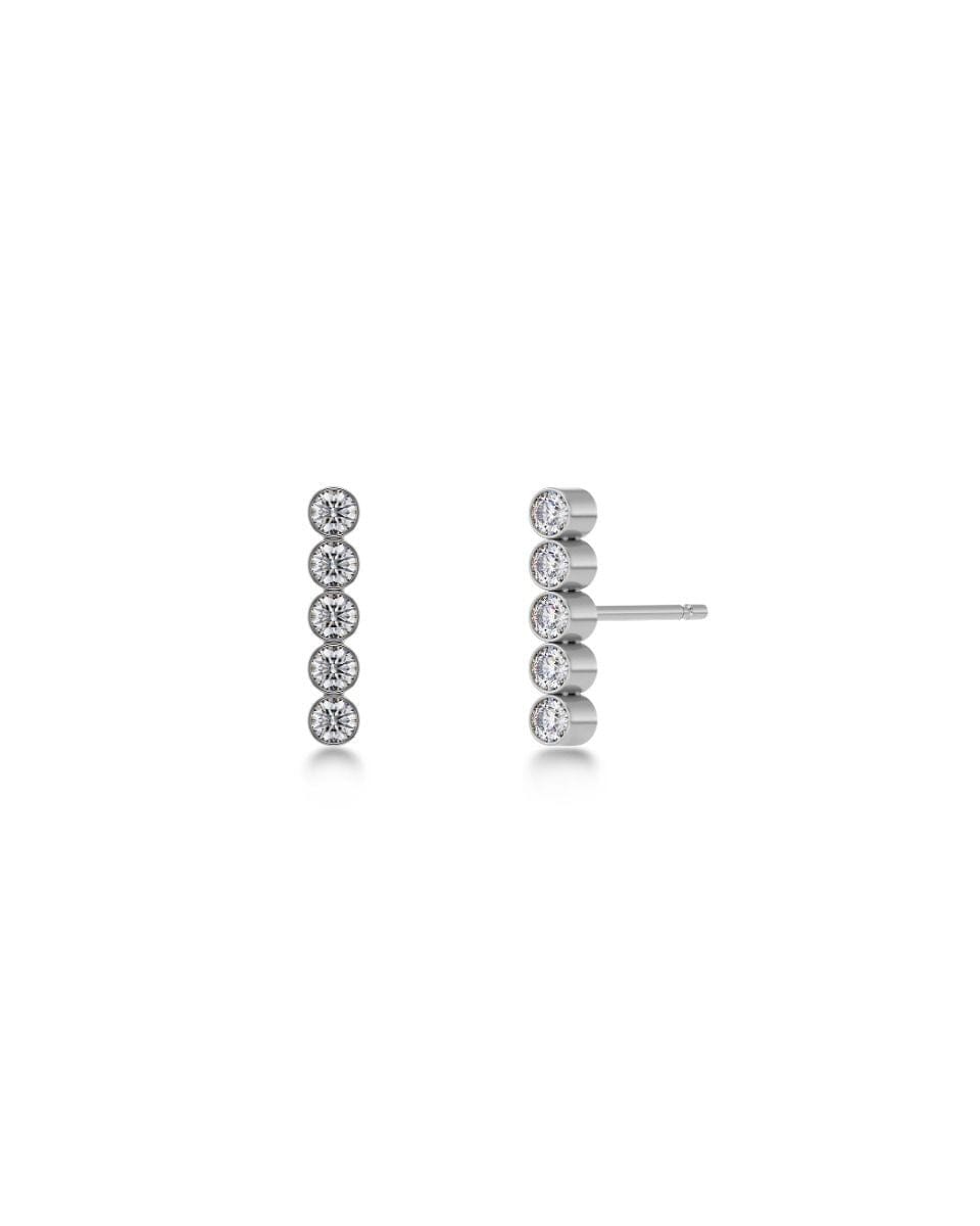 TWIGGY STUDS CZ STEEL