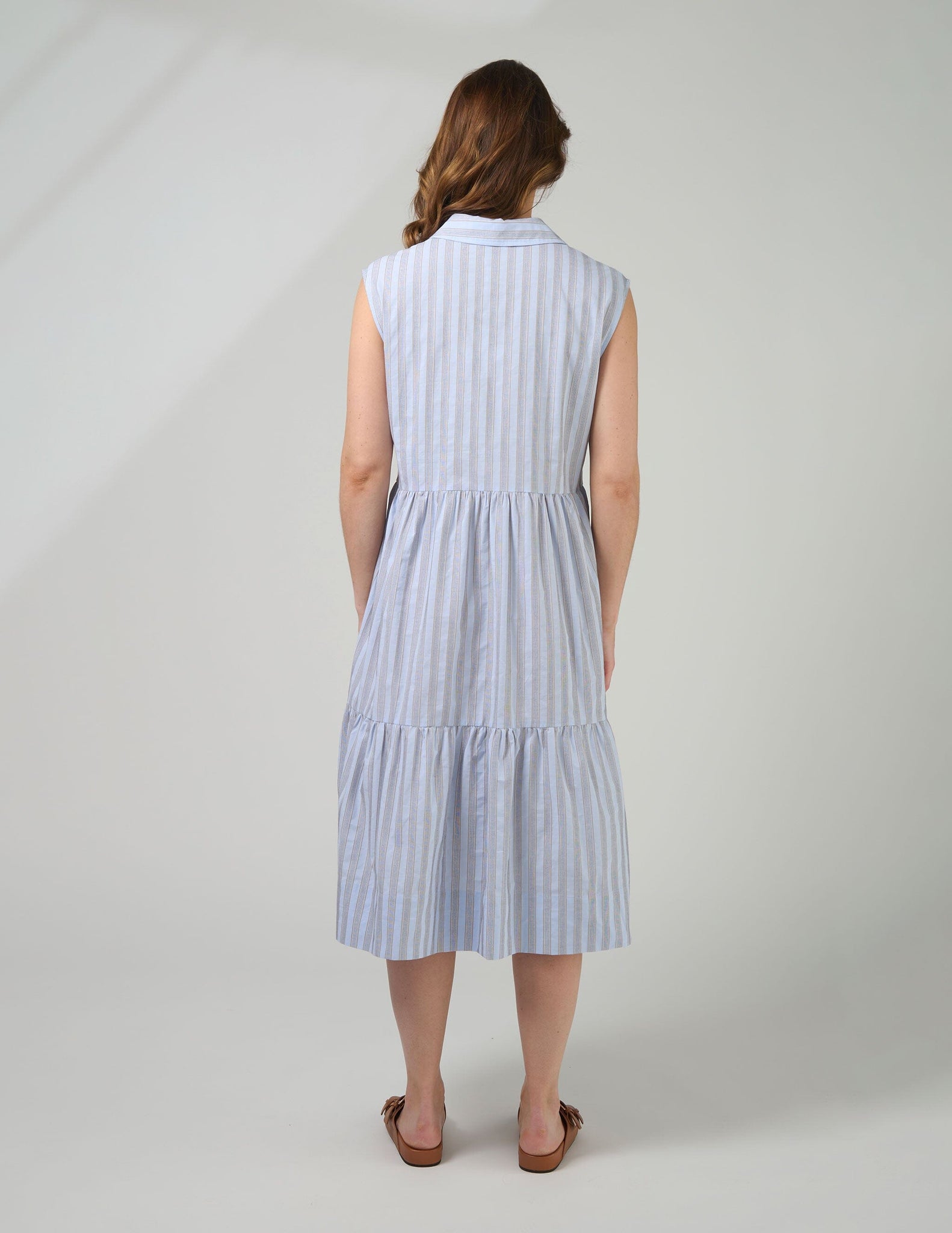 Ellie Dress Sand Stripe