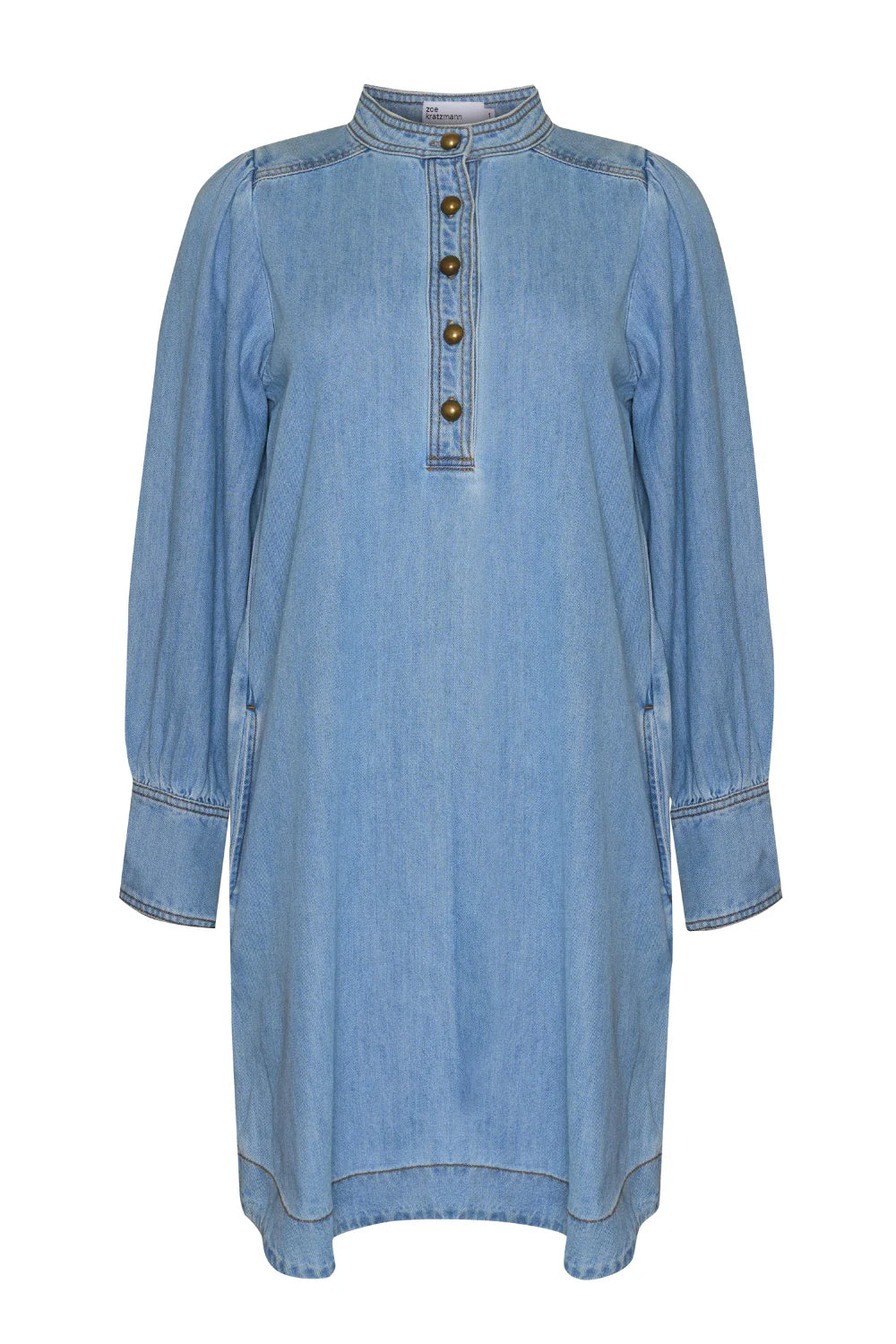 Elocution Dress - Light Washed Denim