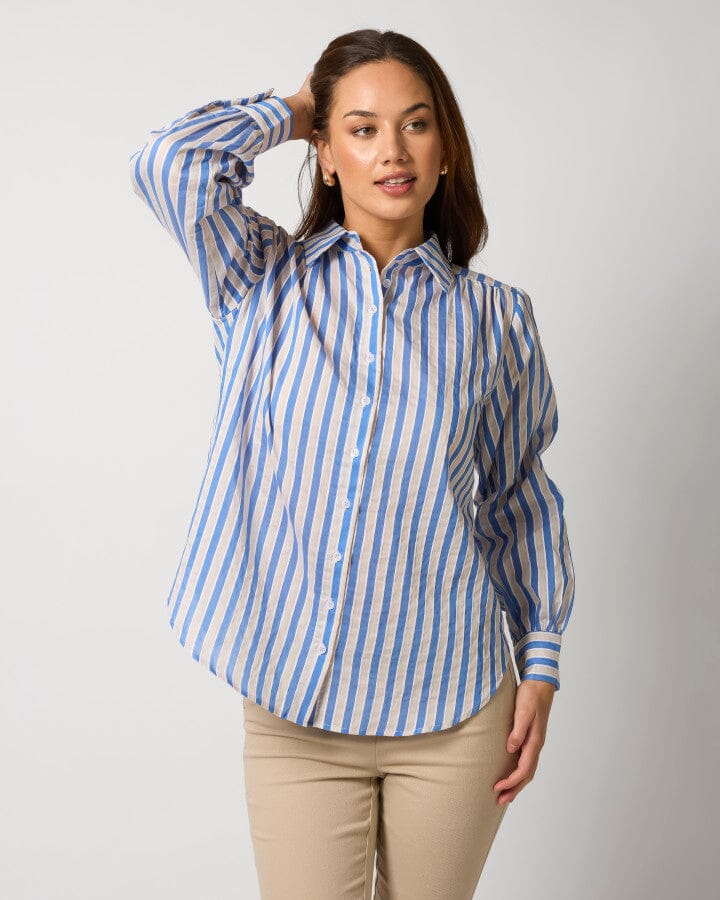 Emmery Shirt Cobalt Stripe