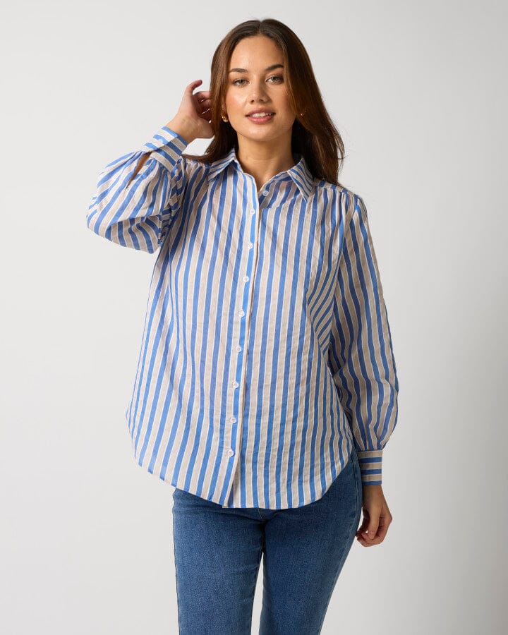 Emmery Shirt Cobalt Stripe