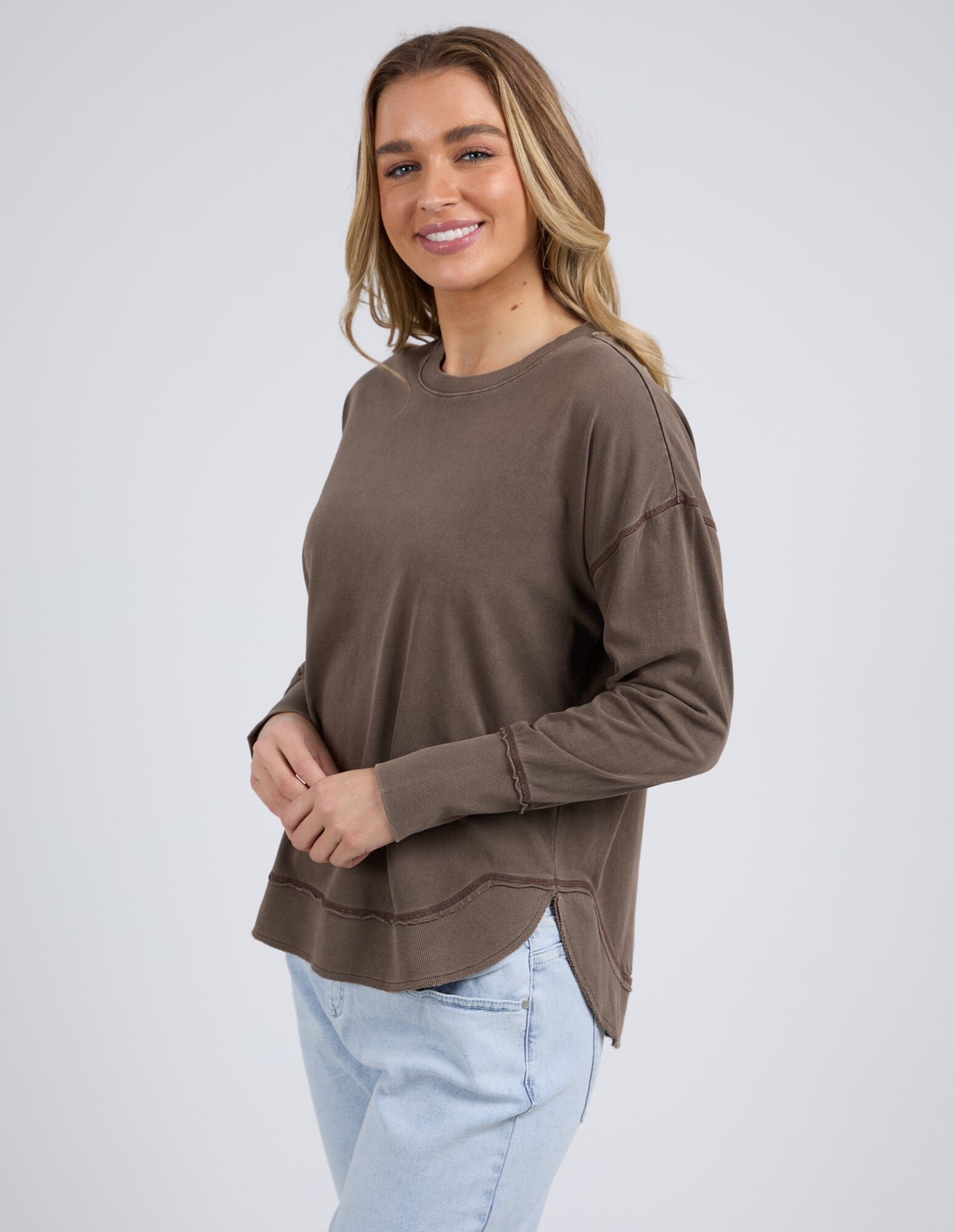Farrah Long Sleeve Coffee Quartz
