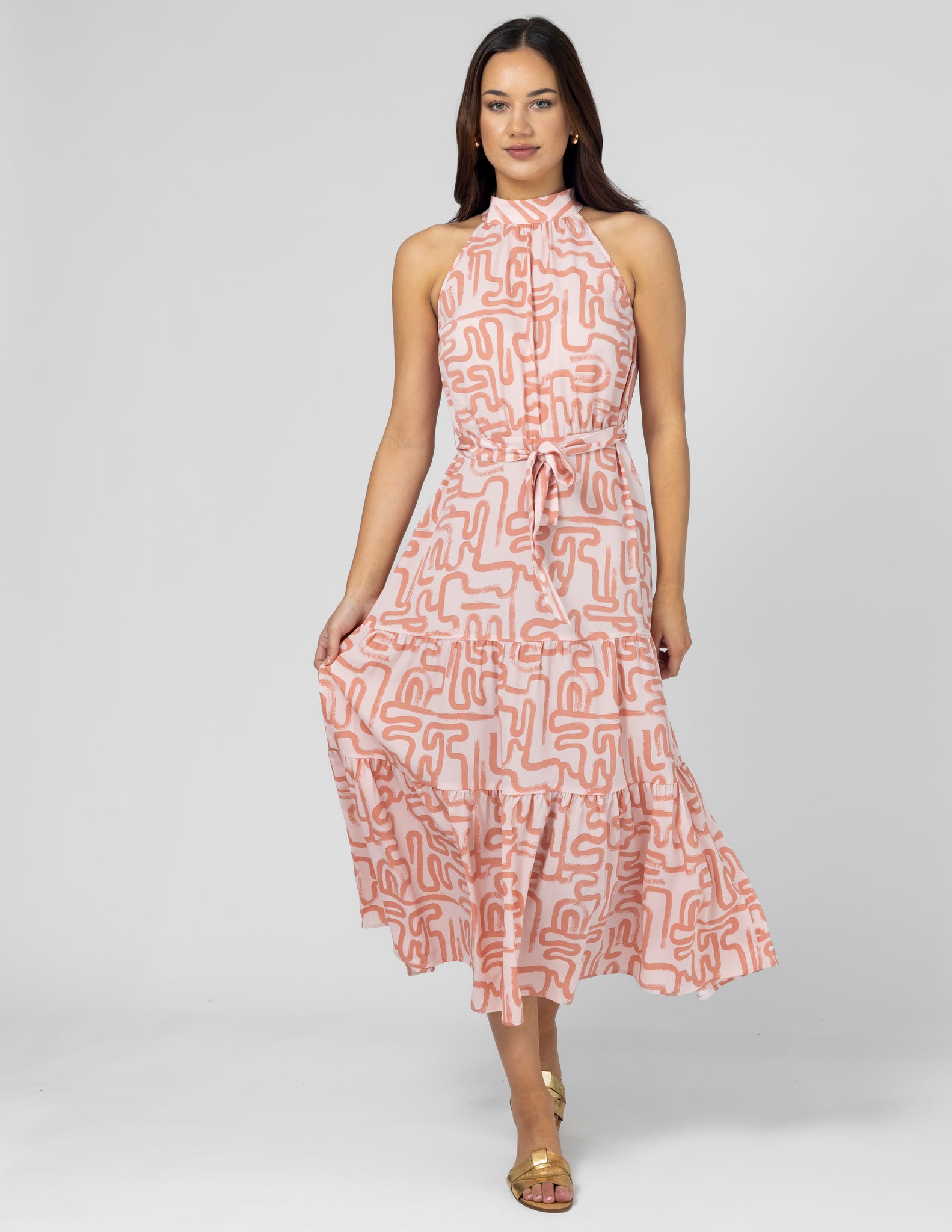 Henrietta dress Blush Squiggle