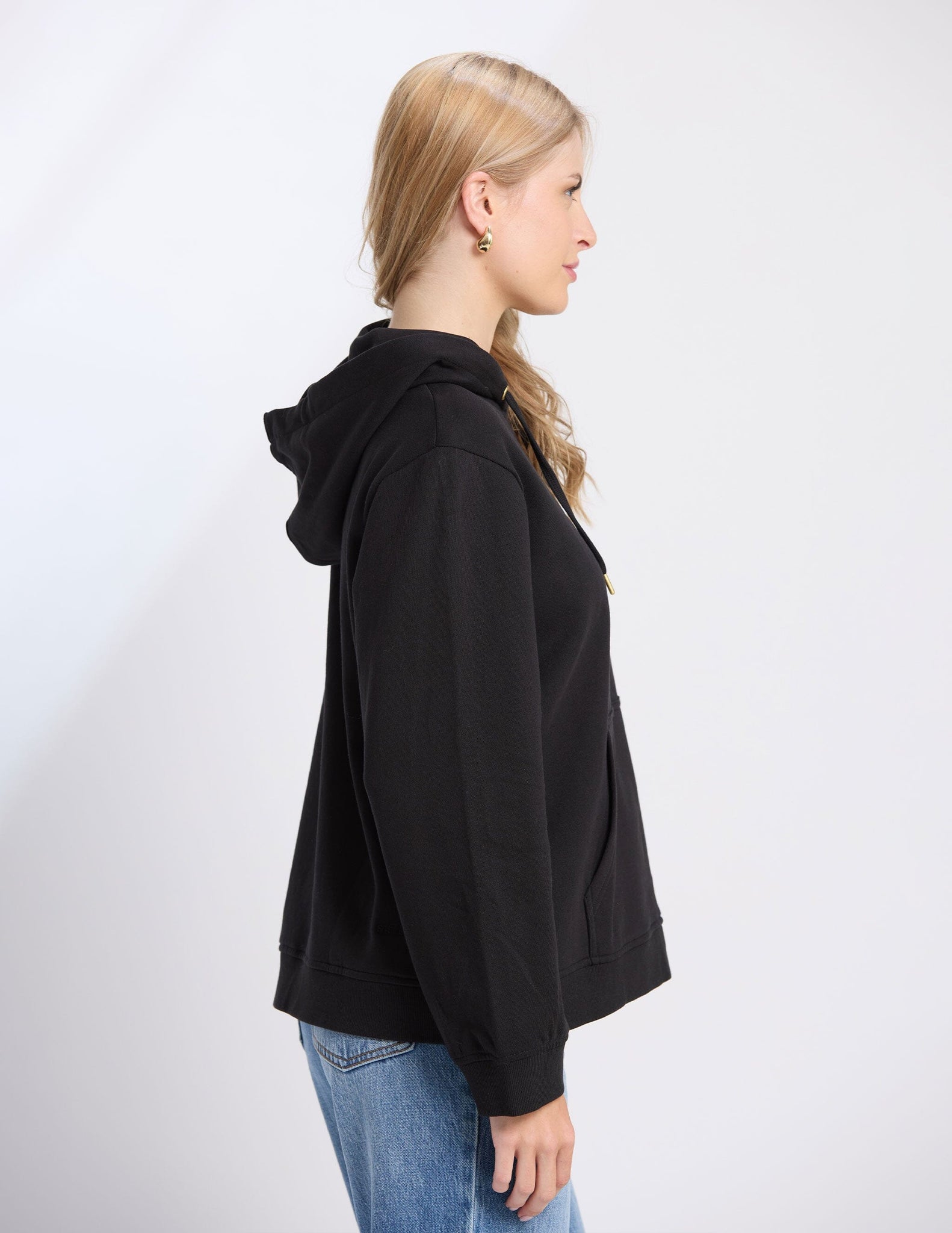 Hoodie Black Leopard Cross
