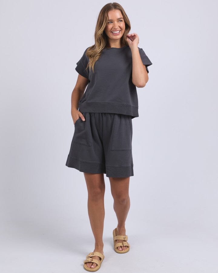 Hustler Tee Charcoal