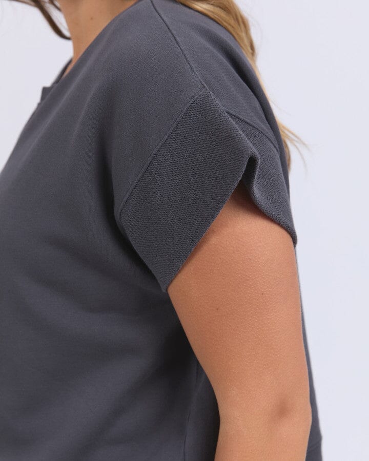Hustler Tee Charcoal