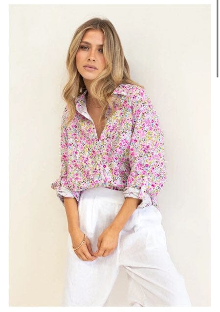 Afternoon Tea Boyfriend Linen Shirt