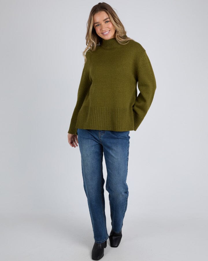 JUDE KNIT OLIVE GREEN