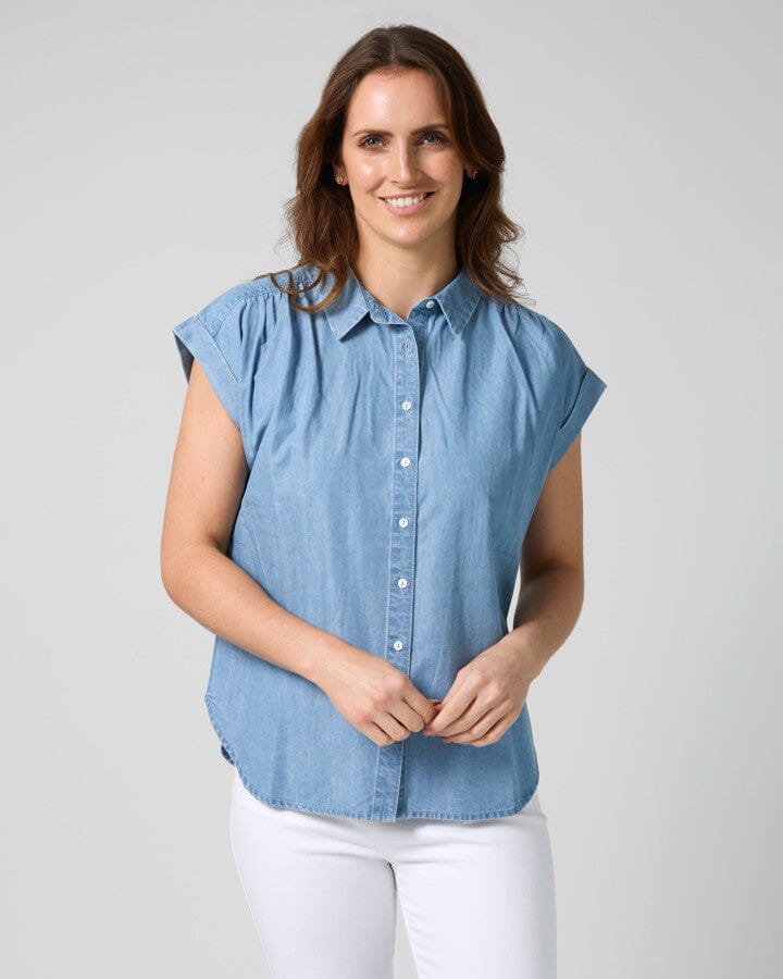 Kelly Blouse Light Wash