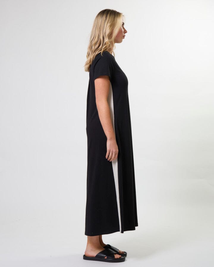 Leah Dress Black Stipe
