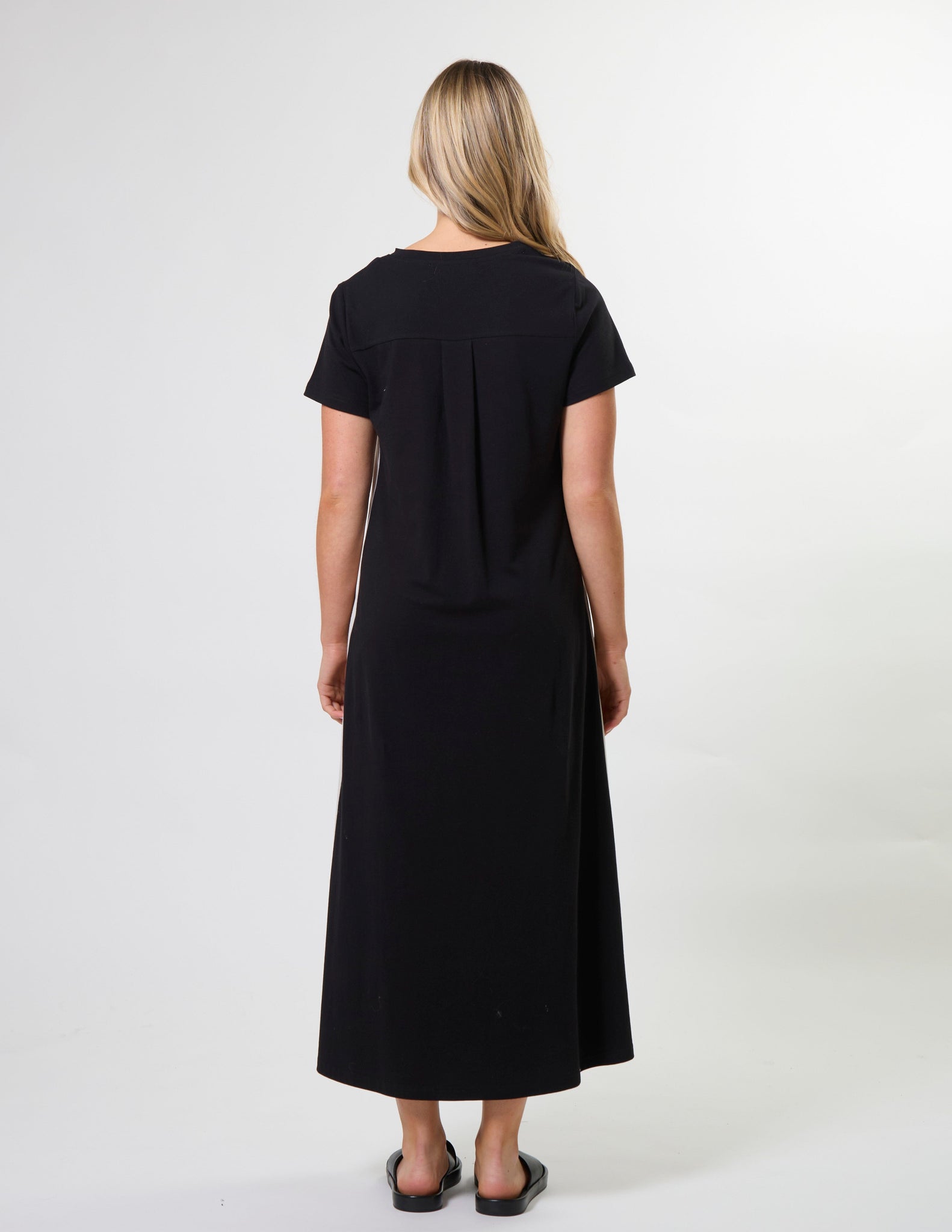 Leah Dress Black Stipe