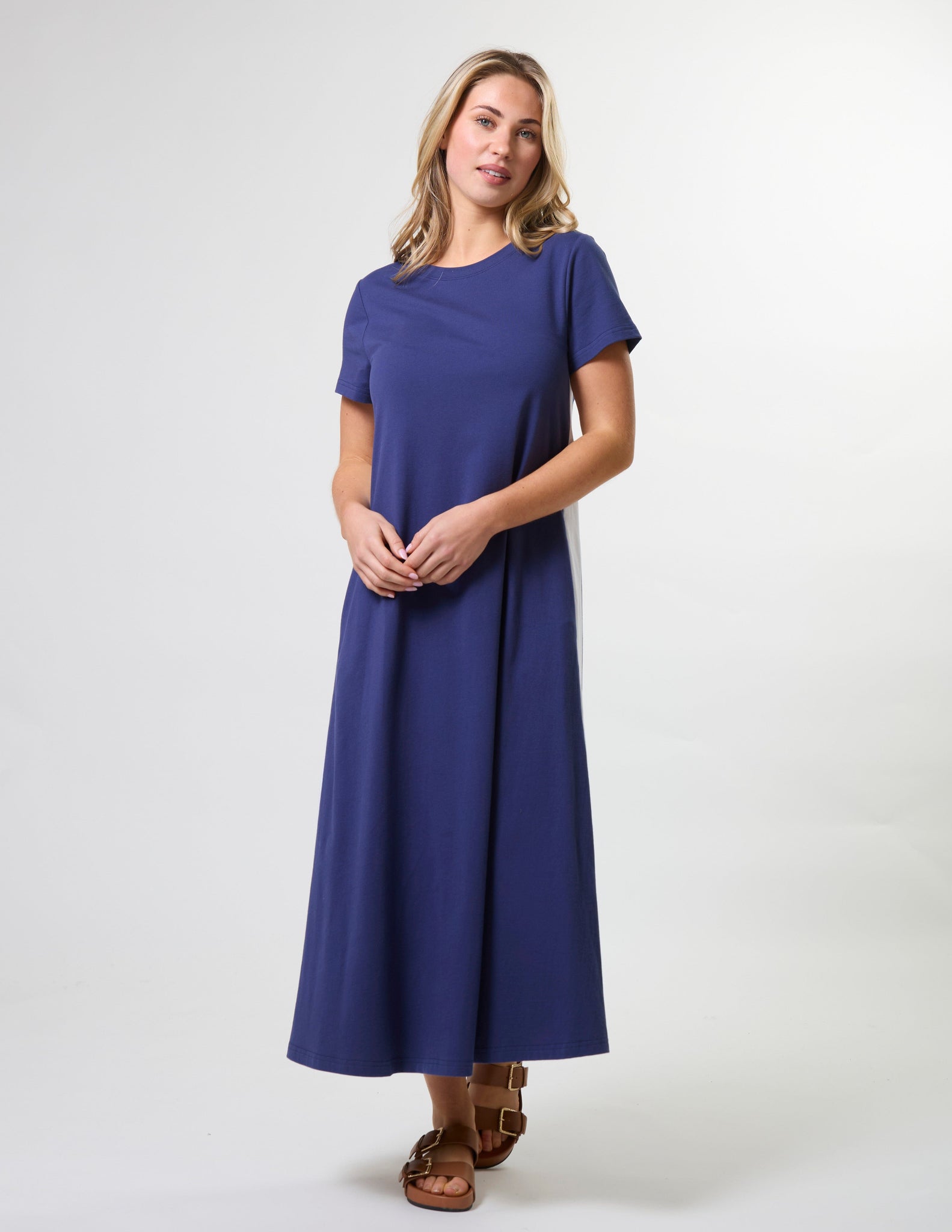 Leah Dress Navy Stripe