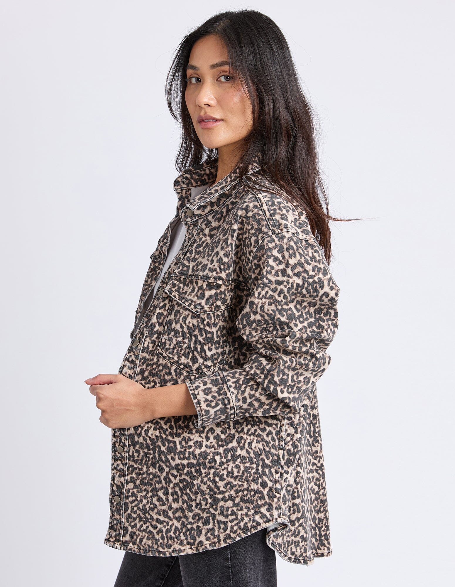 Leopard Denim Shirt