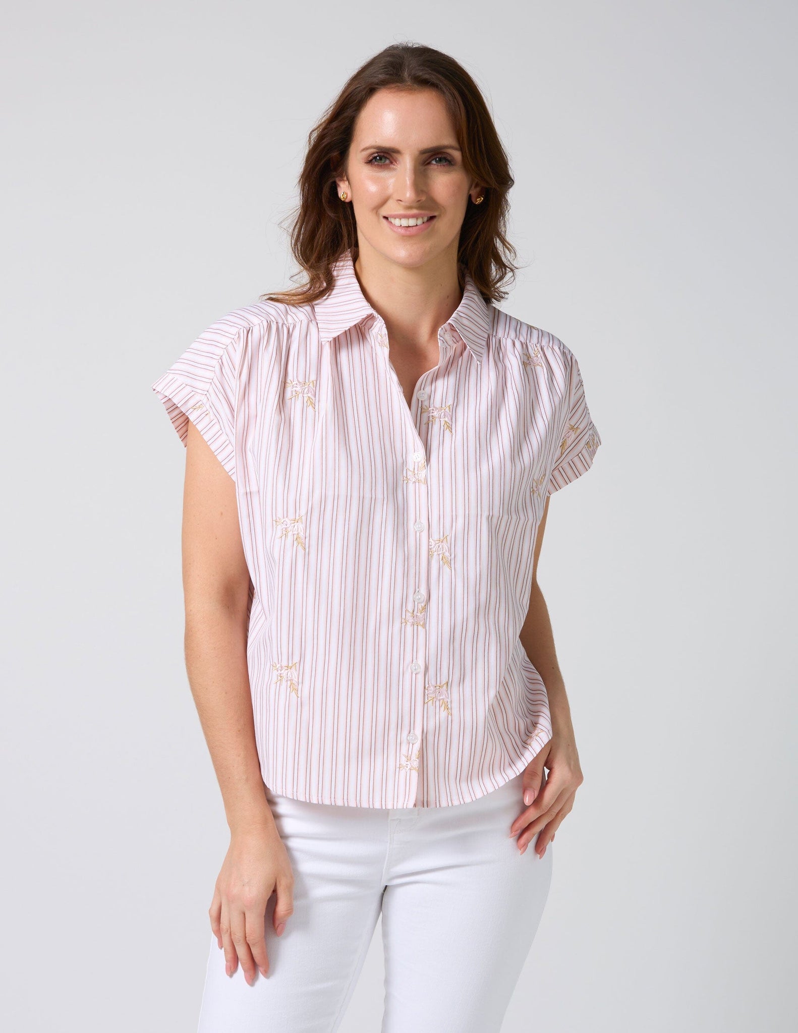 Lindy Shirt Pink Stripe
