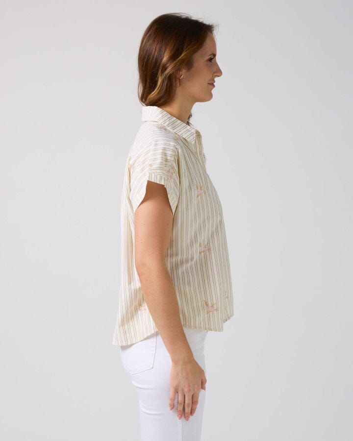 Lindy Shirt Yellow Stripe