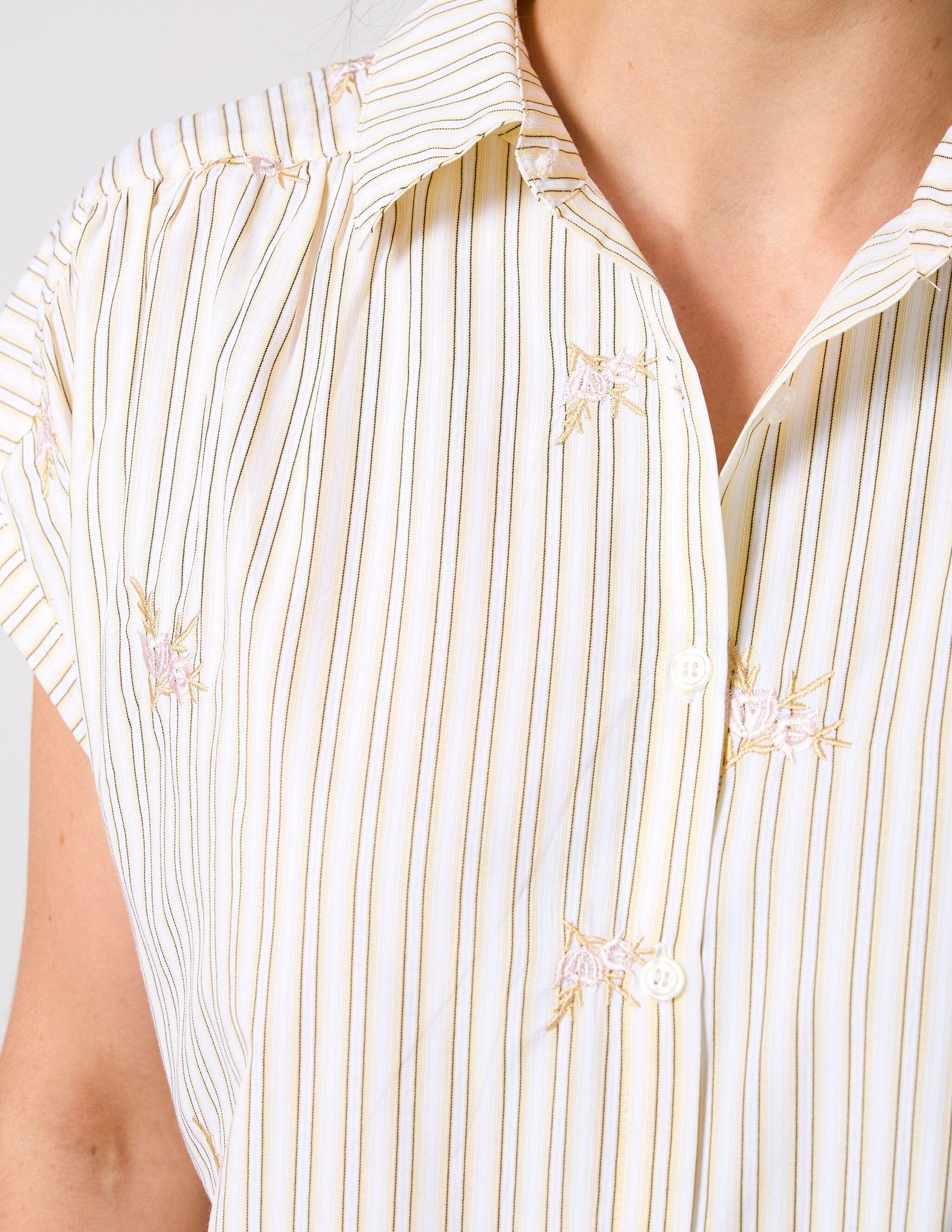 Lindy Shirt Yellow Stripe