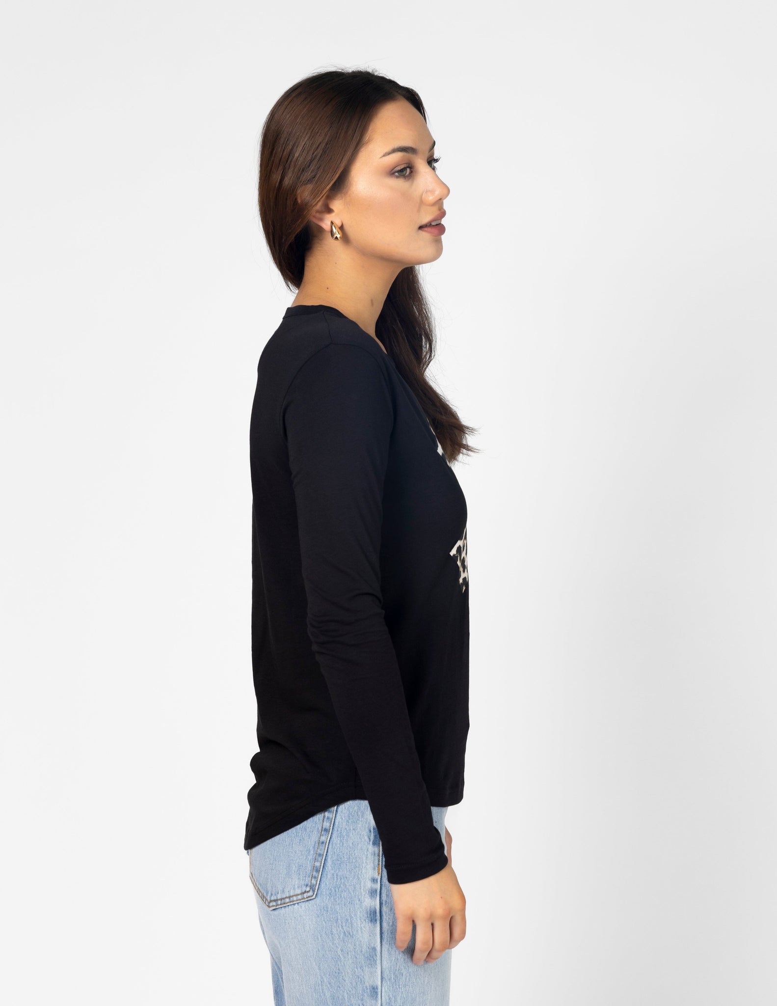 Long Sleeve Leopard Cross