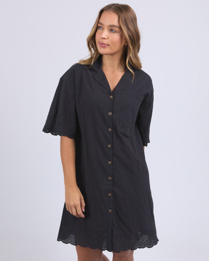 Madeleine Shirt Dress Black