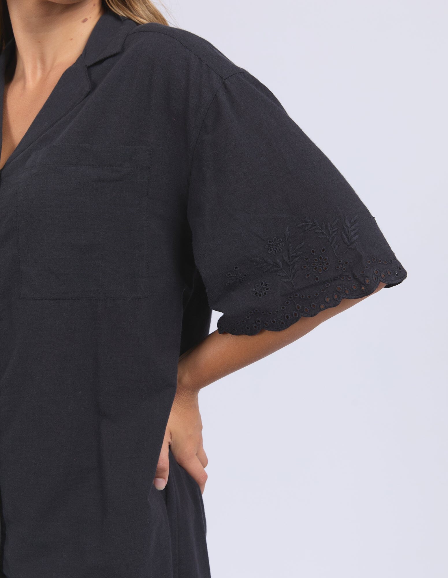Madeleine Shirt Dress Black