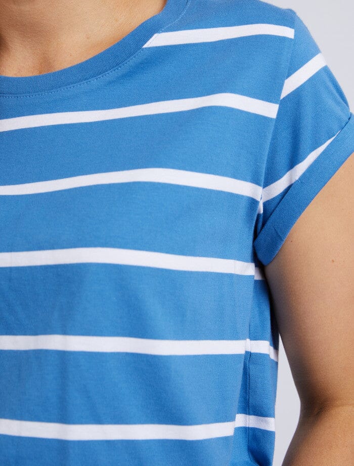 MANLY TEE BLUE STRIPE