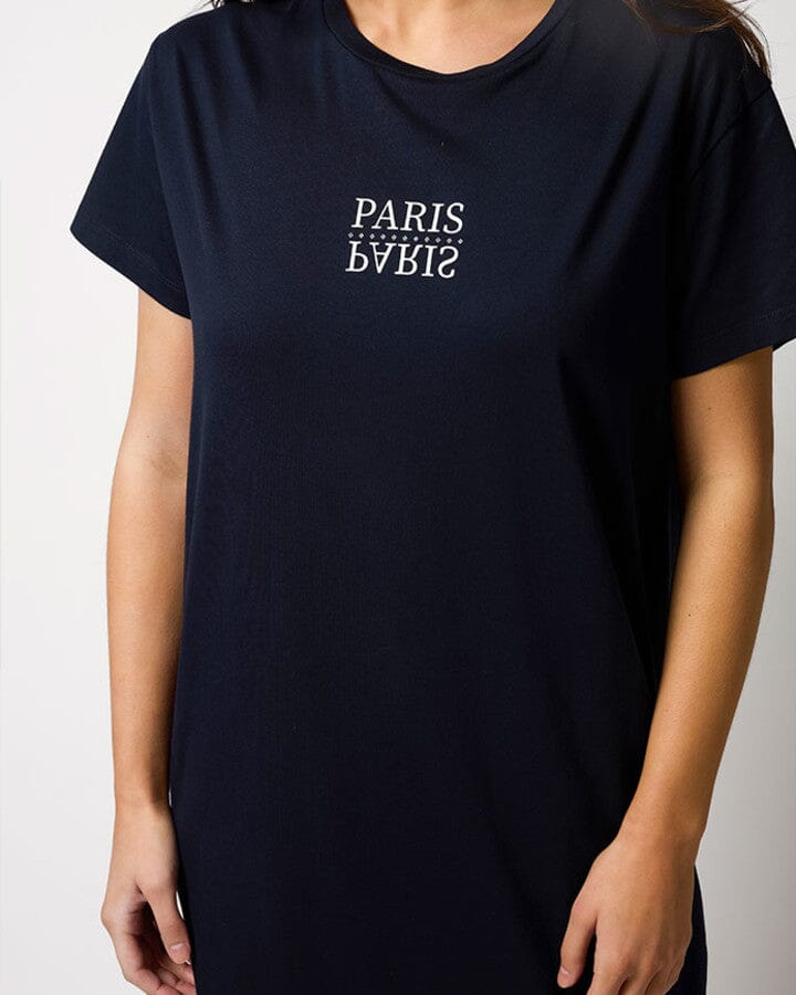 Maxi T-Shirt Dress Navy Paris