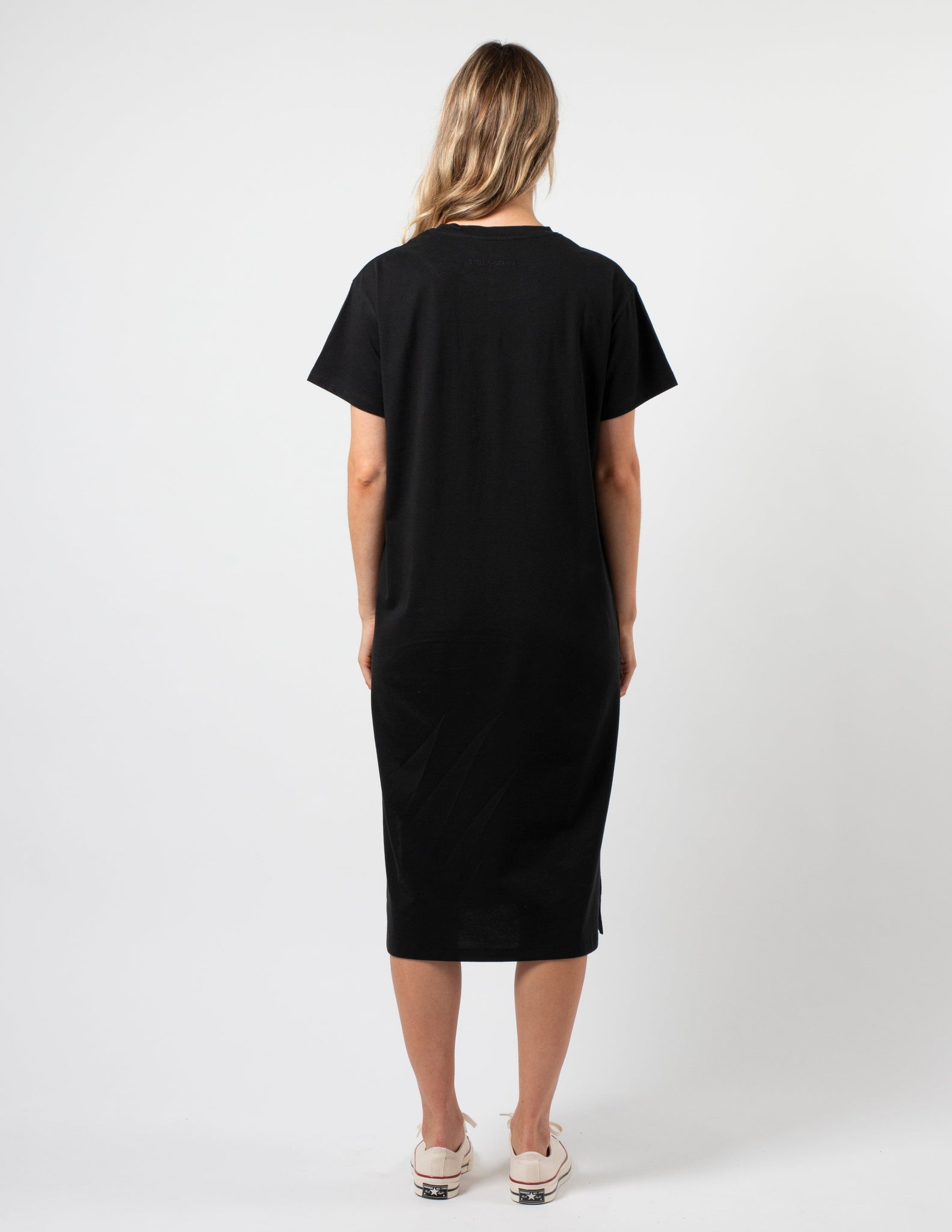 Maxie T-Shirt Dress Black Dusty Rose Cross